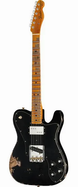 Fender '70s Tele Custom Black HR LTD framifrån