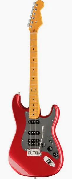 Fender Am Ultra II Strat HSS MN SRD framifrån