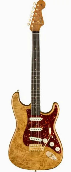 Fender Artisan Maple Burl Strat AN framifrån