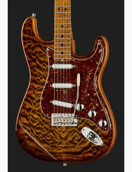 Fender Elite Strat MN QMT Tiger Eye, detalj 4