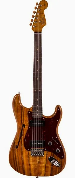 Fender LTD Artisan P90 Koa Strat AN framifrån
