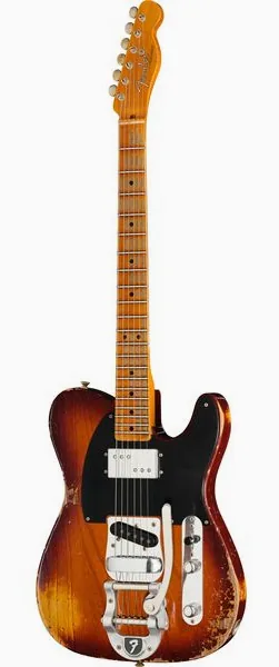 Fender LTD Blackguard Cunife Tele AVB framifrån