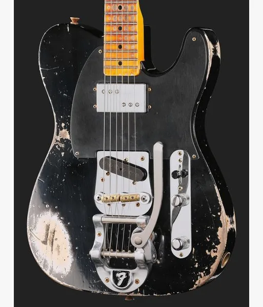 Fender LTD CuNife Tele HR Aged Black, detalj 4