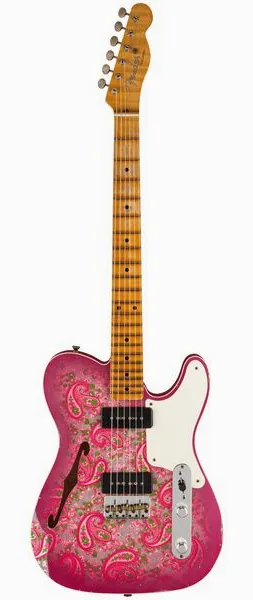 Fender Tele Dual P90 Pink Paisley framifrån