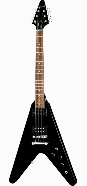 Gibson 80s Flying V Ebony framifrån