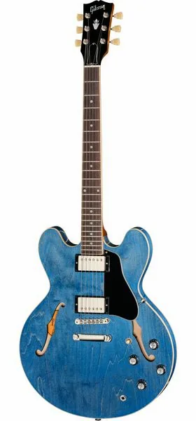 Gibson ES-335 Dot Ocean Blue framifrån