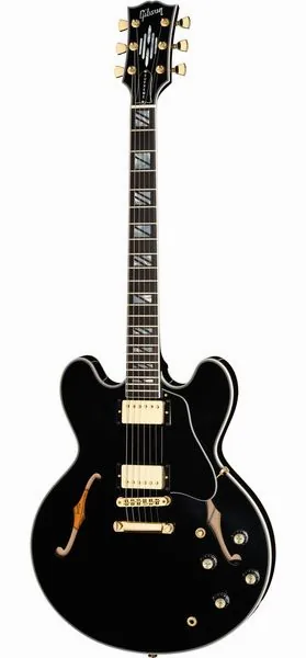 Gibson ES Supreme Gloss Ebony framifrån