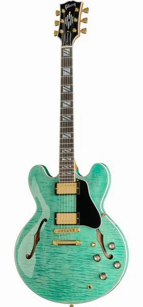 Gibson ES Supreme Seafoam Green framifrån