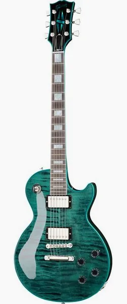 Gibson Les Paul Custom AxcessPeacockW framifrån