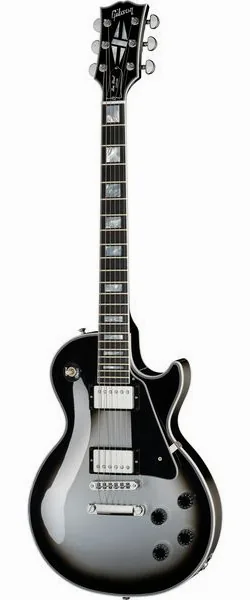 Gibson Les Paul Custom Silverburst CH framifrån