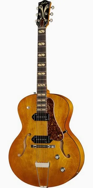 Godin 5th Ave Jumbo P90 Harvest Gold framifrån