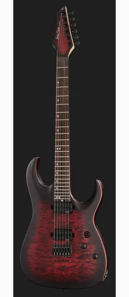 Harley Benton Amarok-6 BKRD Quilted Burst, detalj 2