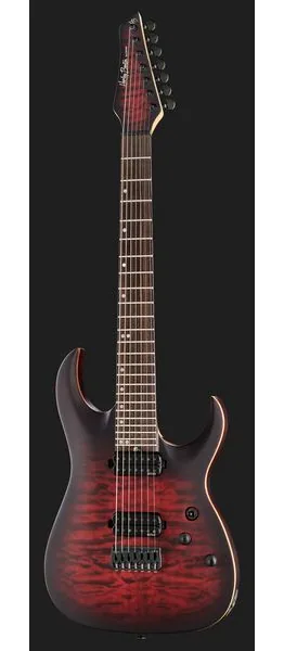 Harley Benton Amarok-7  BKRD Quilted Burst, detalj 2