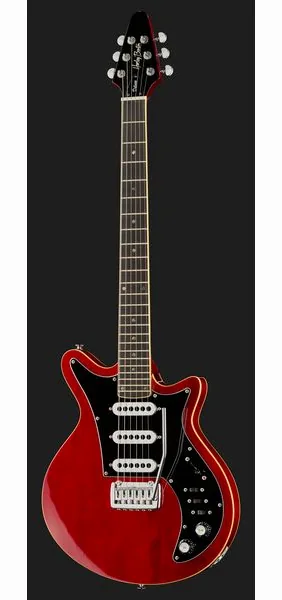 Harley Benton BM-75 Trans Red Deluxe w/Case, detalj 2