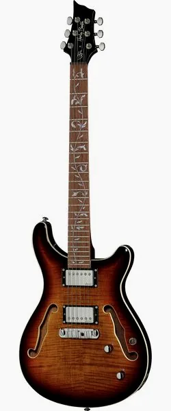 Harley Benton CST-24HB TOL Tobacco Flame framifrån