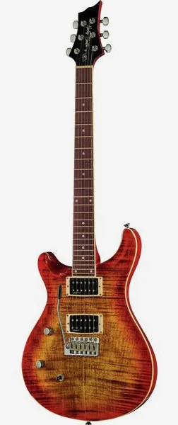 Harley Benton CST-24T LH Paradise Flame framifrån
