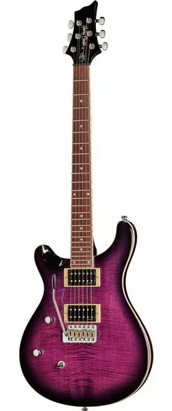Harley Benton CST-24T LH Purple Burst framifrån