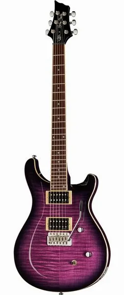 Harley Benton CST-24T Purple Burst framifrån