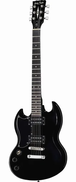 Harley Benton DC-200LH BK Student Series framifrån