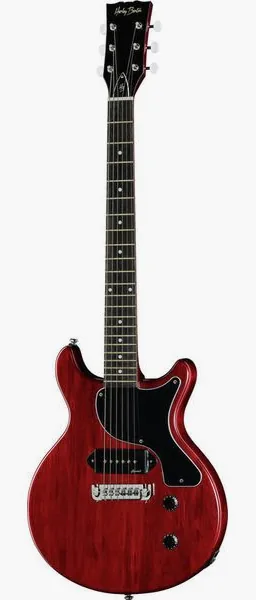 Harley Benton DC-Junior Faded Cherry framifrån