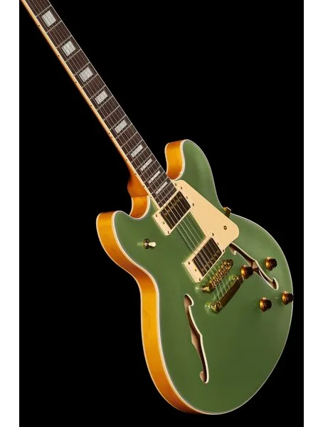 Harley Benton HB-35Plus Metallic Gree w/Bag, detalj 5