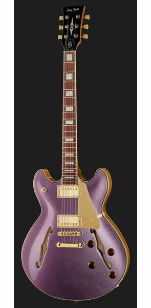 Harley Benton HB-35Plus Metallic Plum w/Bag, detalj 2