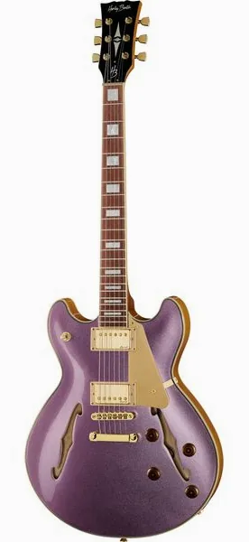 Harley Benton HB-35Plus Metallic Plum framifrån