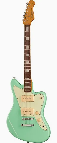 Harley Benton JA-60CC Seafoam Green framifrån