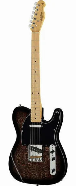 Harley Benton TE-70 Black Paisley framifrån
