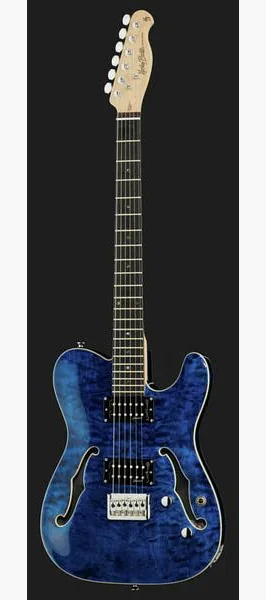 Harley Benton TE-90QM HH Trans Blue, detalj 2