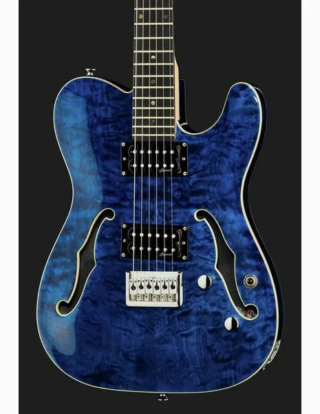 Harley Benton TE-90QM HH Trans Blue, detalj 4