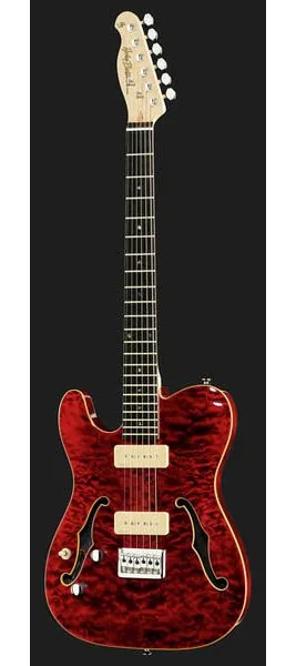 Harley Benton TE-90QM LH Trans Red, detalj 2