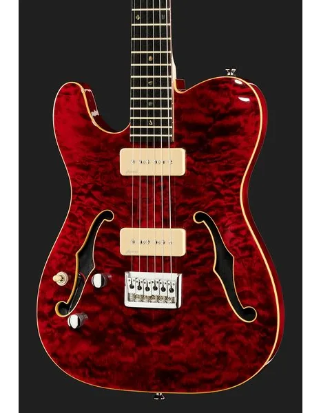 Harley Benton TE-90QM LH Trans Red, detalj 4