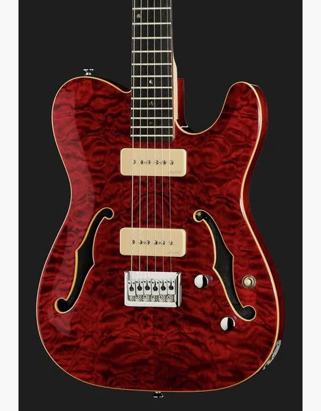 Harley Benton TE-90QM Trans Red, detalj 4