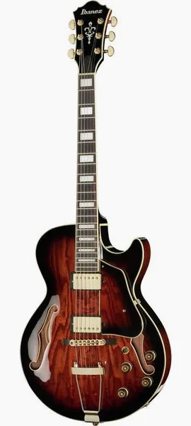 Ibanez AG95QA-DBS framifrån
