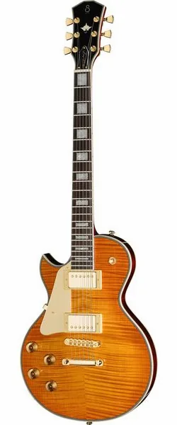 Larry Carlton L7 Dx Amber Burst LH framifrån