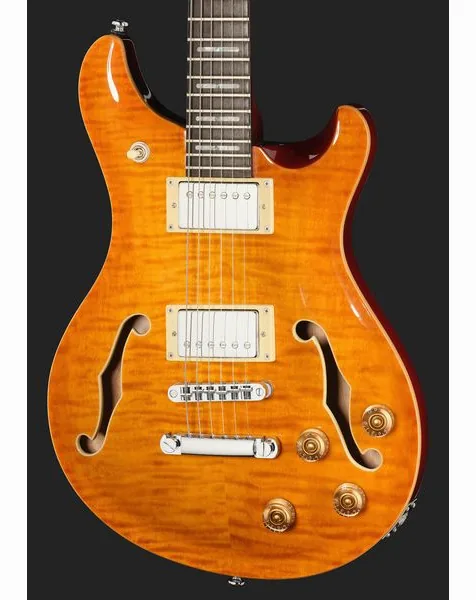 Larry Carlton Q7 Hollow Amber Burst, detalj 4