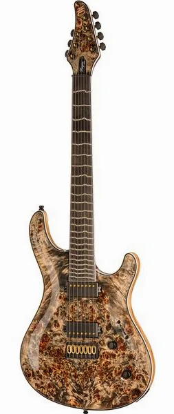 Mayones Guitars Regius Core 7 Trans Graphite framifrån