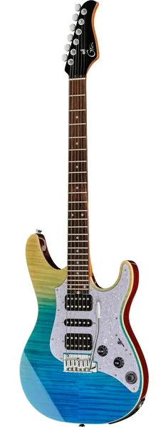 Mooer GTRS Soloist 810 Blue Burst framifrån