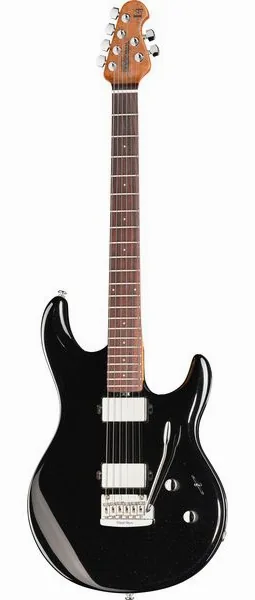 Music Man Luke IV HH Black Sparkle framifrån