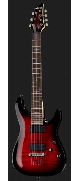 Schecter Demon-7 Crimson Red Burst, detalj 2