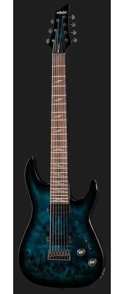 Schecter Omen Elite-7 See Blue Burst, detalj 2