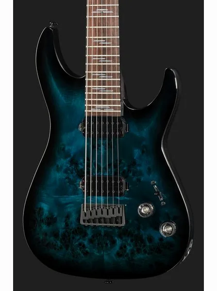 Schecter Omen Elite-7 See Blue Burst, detalj 4