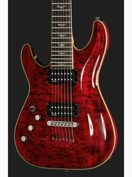 Schecter Omen Extreme-7 LH BKCH, detalj 4