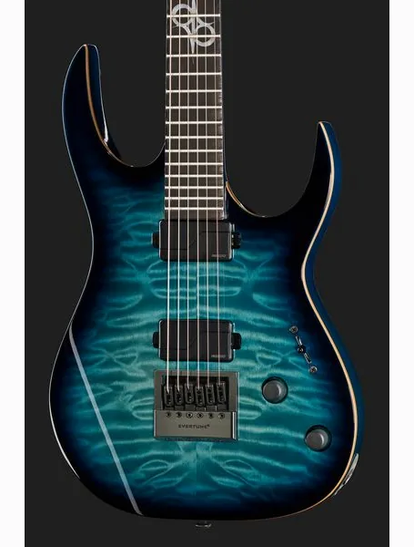 Solar Guitars S1.6AQOB Quilted Ocean Blue Br, detalj 4