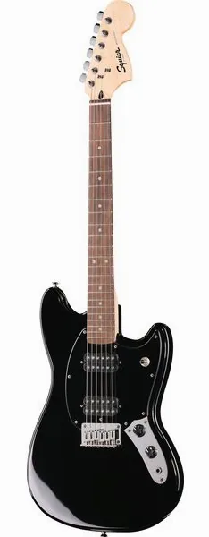 Squier Sonic Mustang HH LRL BLK framifrån