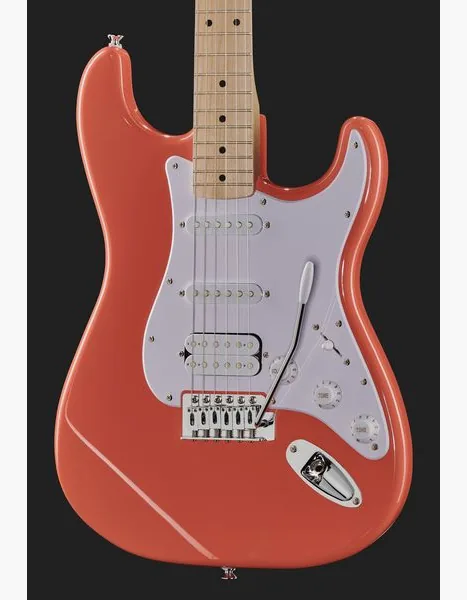 Squier Sonic Strat HSS TCoral, detalj 4