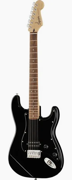 Squier Sonic Strat HT H Black framifrån