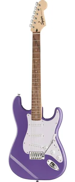 Squier Sonic Strat LRL Ultraviolet framifrån